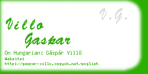 villo gaspar business card